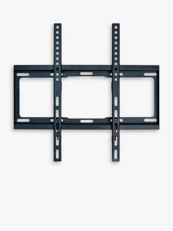 One For All WM2411 Flat Fixed TV Bracket for TVs up to 65”, Black, Black