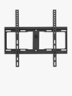 One For All WM4411 Flat Fixed TV Bracket for TVs up to 65”, for Solid & Stud Walls, Black, Black