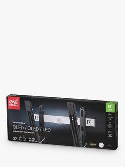 One For All WM6421 Ultra Slim Tilting TV Bracket for TVs up to 65”, for Solid & Stud Walls, Black - view 2, Black