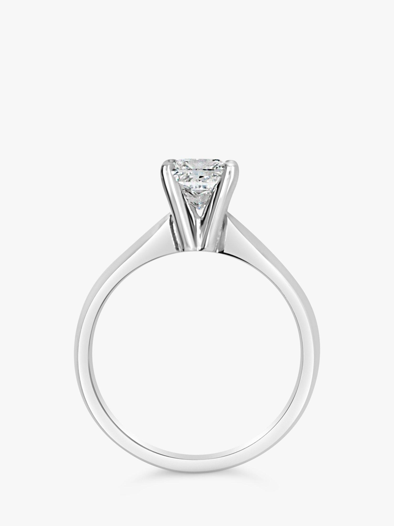 Product image 3 of 5, which shows Milton & Humble Jewellery Pre-Loved Platinum Solitaire Square Diamond Ring