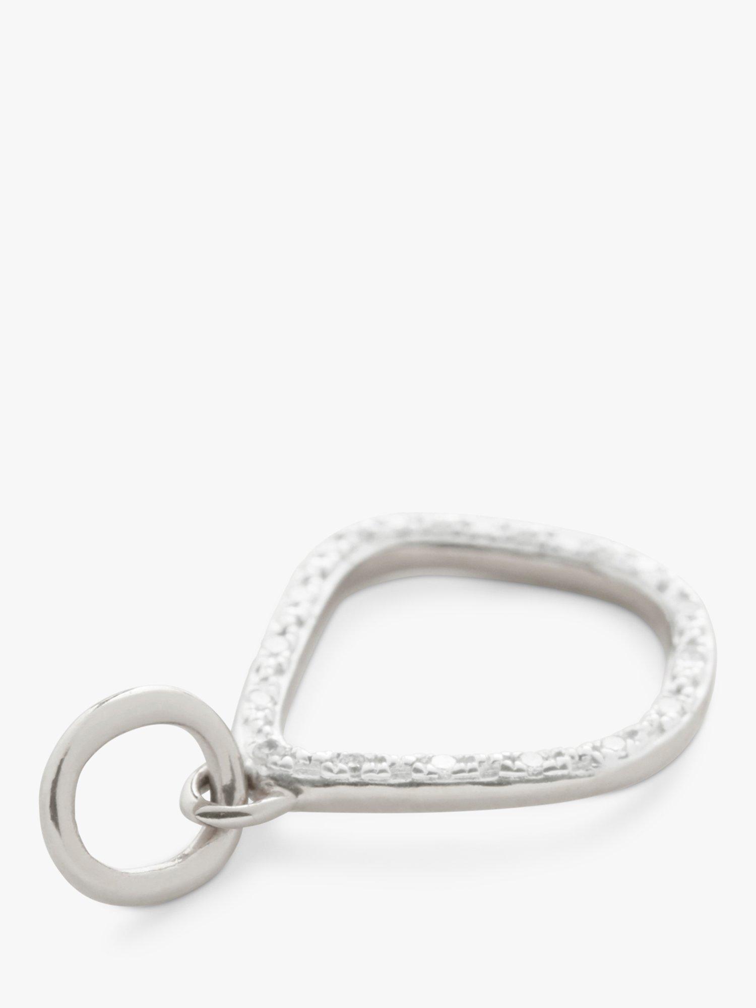 Product image 2 of 3, which shows Monica Vinader Riva Kite Diamond Pendant, Silver