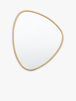 Gallery Direct Chattenden Organic Free Form Metal Frame Wall Mirror, 70 x 60cm, Gold, Gold