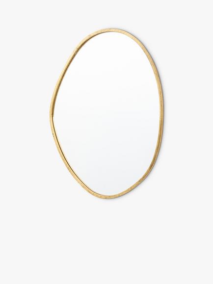 Gallery Direct Chattenden Organic Free Form Metal Frame Wall Mirror, 90 x 70cm, Gold - view 2, Gold
