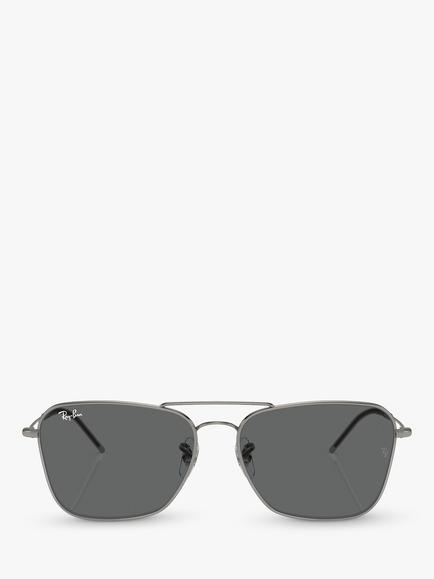 Ray-Ban RBR0102S Unisex Caravan Reverse Aviator Sunglasses - view 2, Gunmetal/Grey