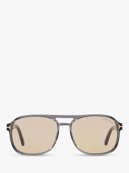 TOM FORD TF1022 Men's Rosco Square Sunglasses, Grey/Beige - view 2, Grey