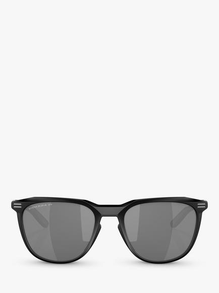Oakley OO9286 Men's Polarised D-Frame Sunglasses, Matte Black/Grey - view 2, Matte Black/Grey