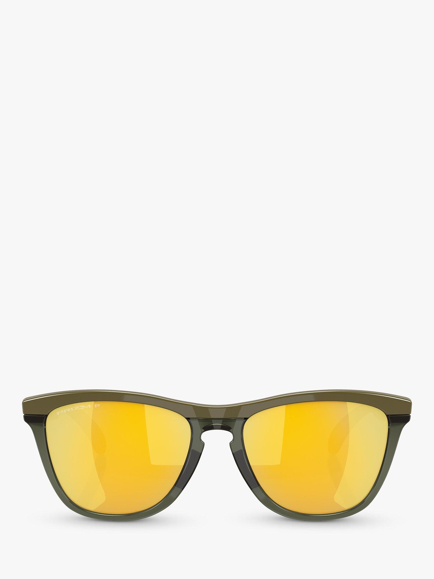 Product image 2 of 8, which shows Oakley OO9284 Men's Frogskins Sunglasses, Olive Ink/Dark Brush