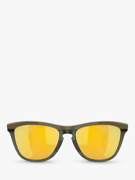 Oakley OO9284 Men's Frogskins Sunglasses, Olive Ink/Dark Brush - view 2, Olive Ink/Dark Brush