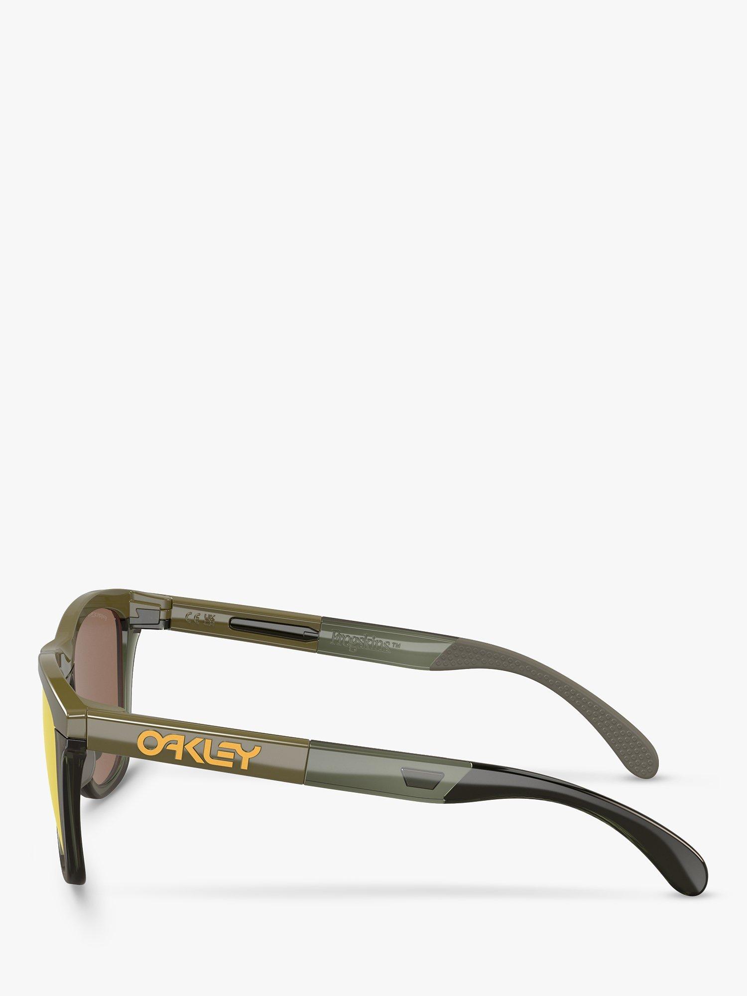 Product image 3 of 8, which shows Oakley OO9284 Men's Frogskins Sunglasses, Olive Ink/Dark Brush