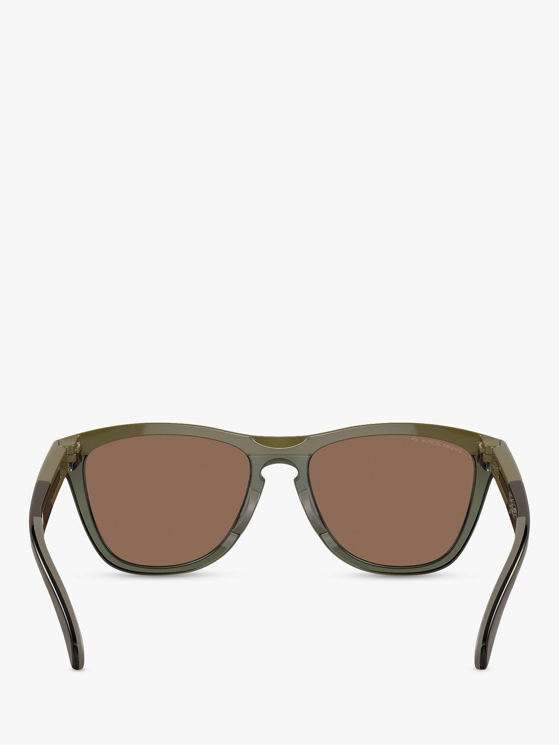 Product image 4 of 8, which shows Oakley OO9284 Men's Frogskins Sunglasses, Olive Ink/Dark Brush