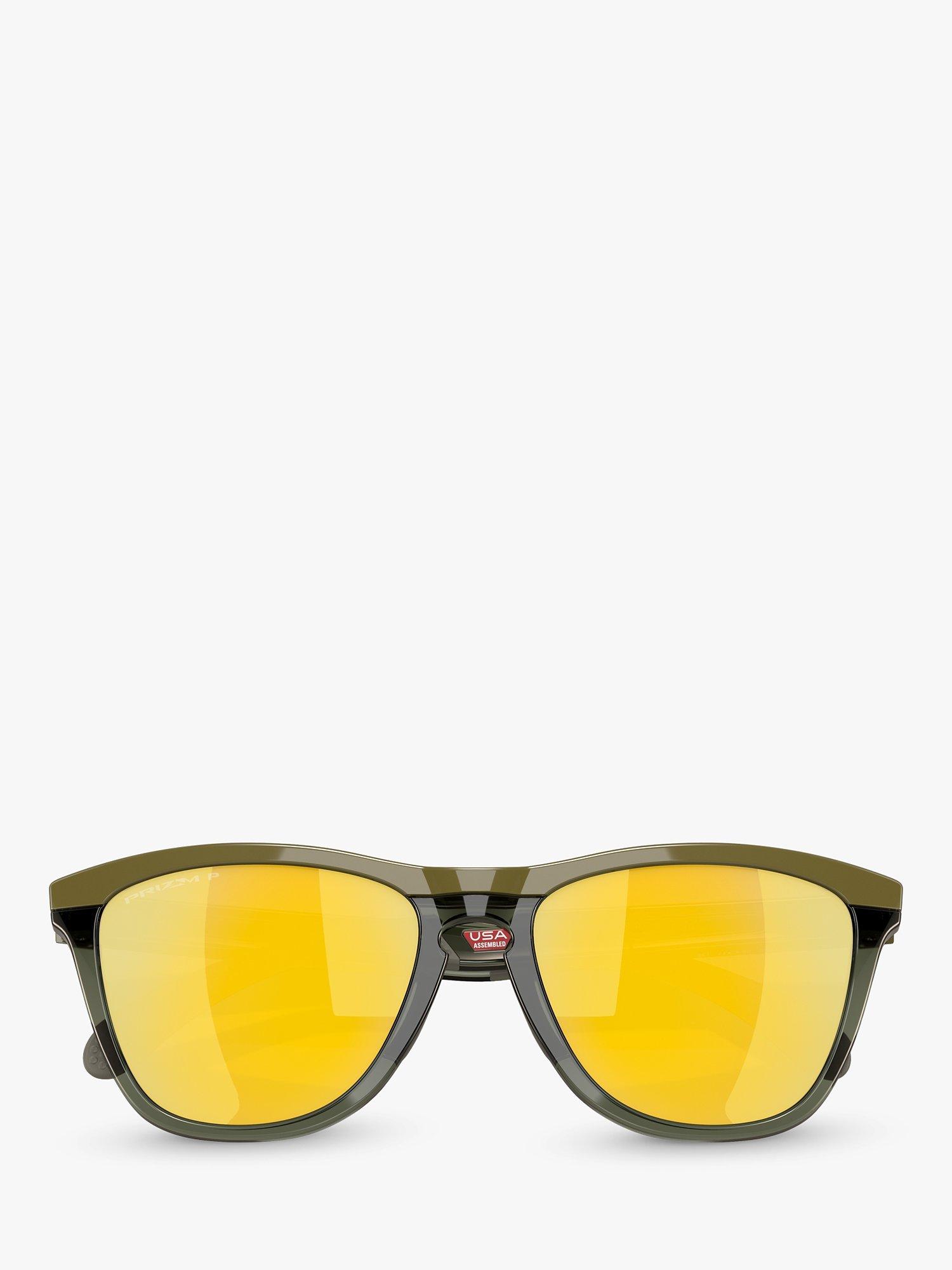 Product image 5 of 8, which shows Oakley OO9284 Men's Frogskins Sunglasses, Olive Ink/Dark Brush