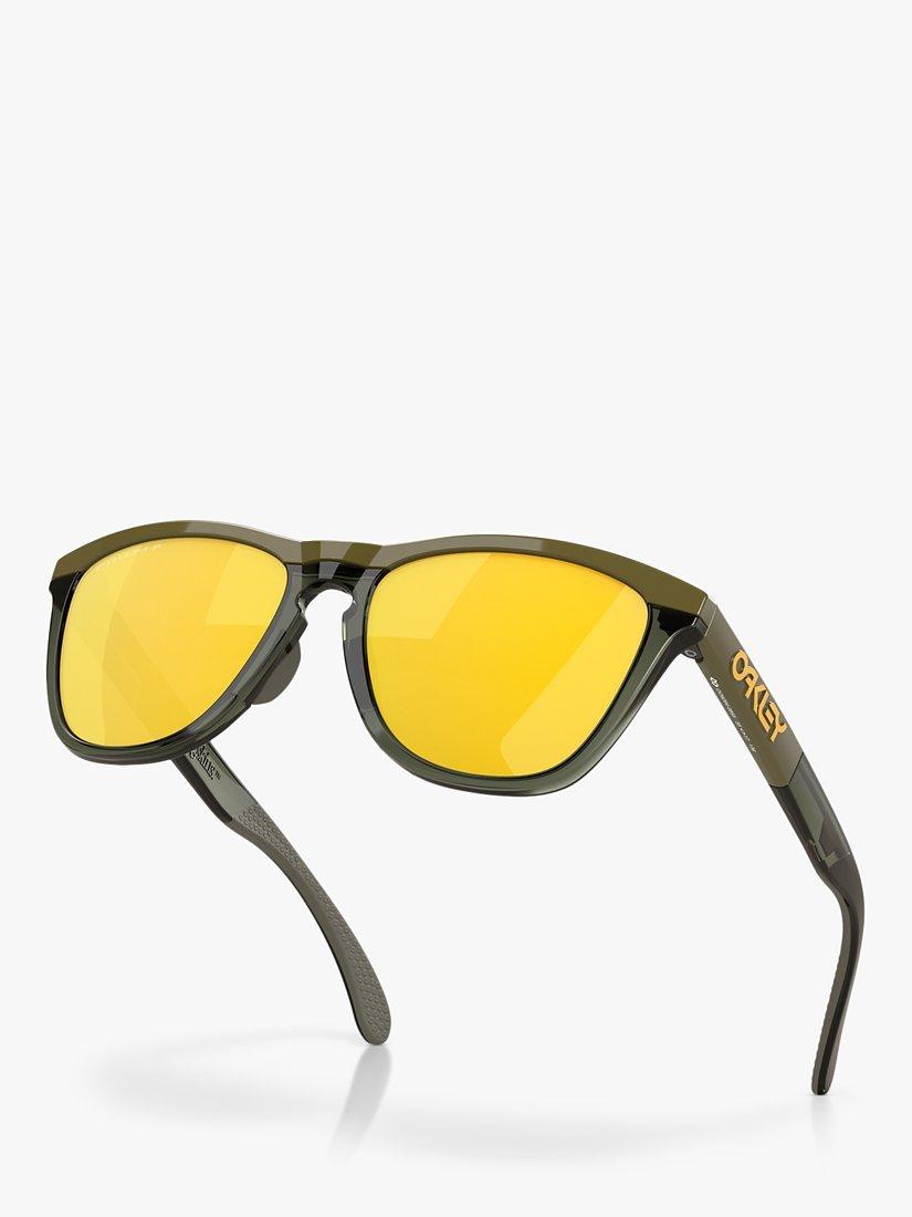 Product image 6 of 8, which shows Oakley OO9284 Men's Frogskins Sunglasses, Olive Ink/Dark Brush