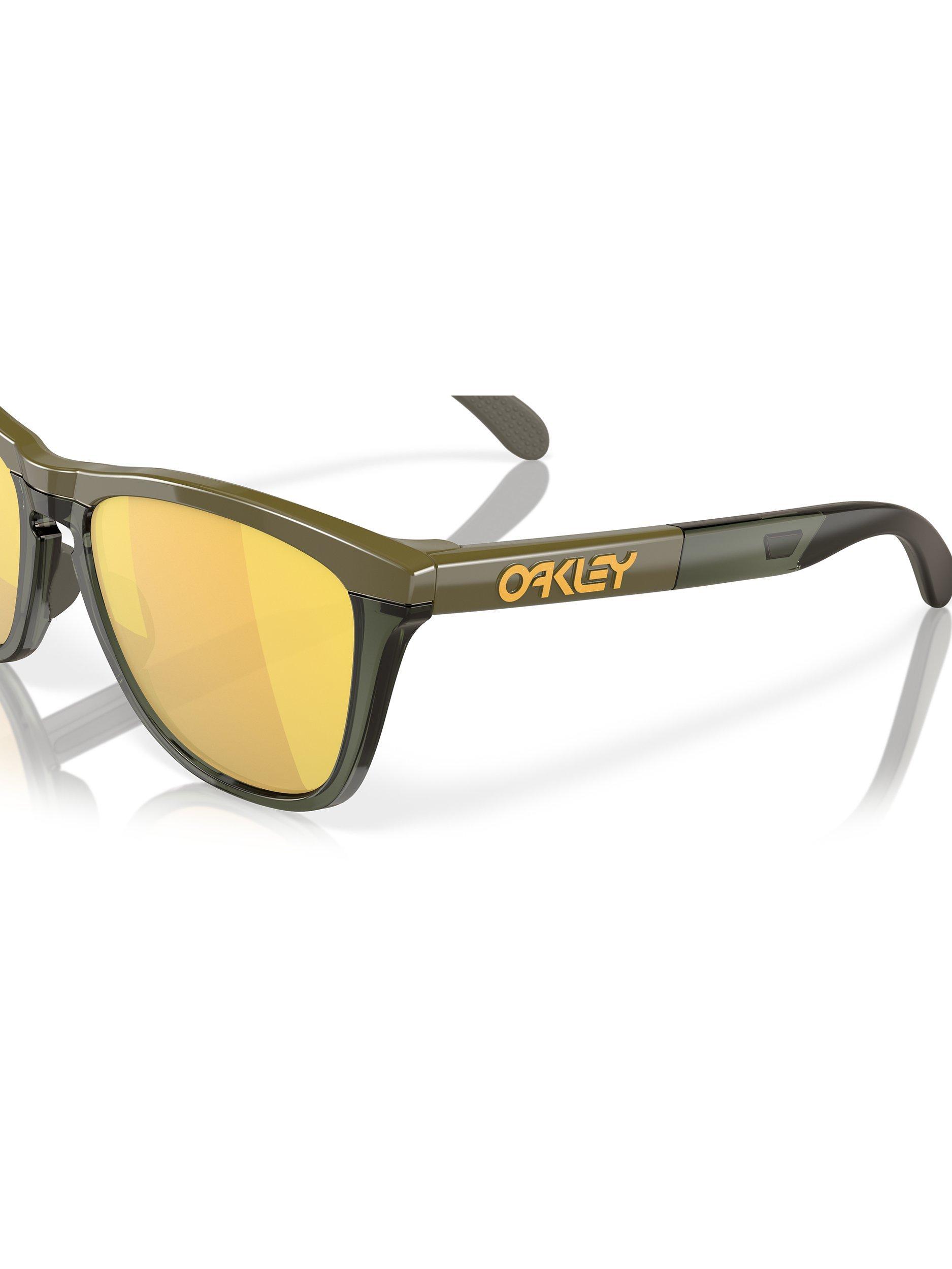 Product image 7 of 8, which shows Oakley OO9284 Men's Frogskins Sunglasses, Olive Ink/Dark Brush