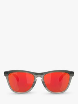 Oakley OO928 Men's Frogskins D-Frame Sunglasses, Matte Grey Smoke/Mirror Orange - view 2, Matte Grey Smoke/Mirror Orange