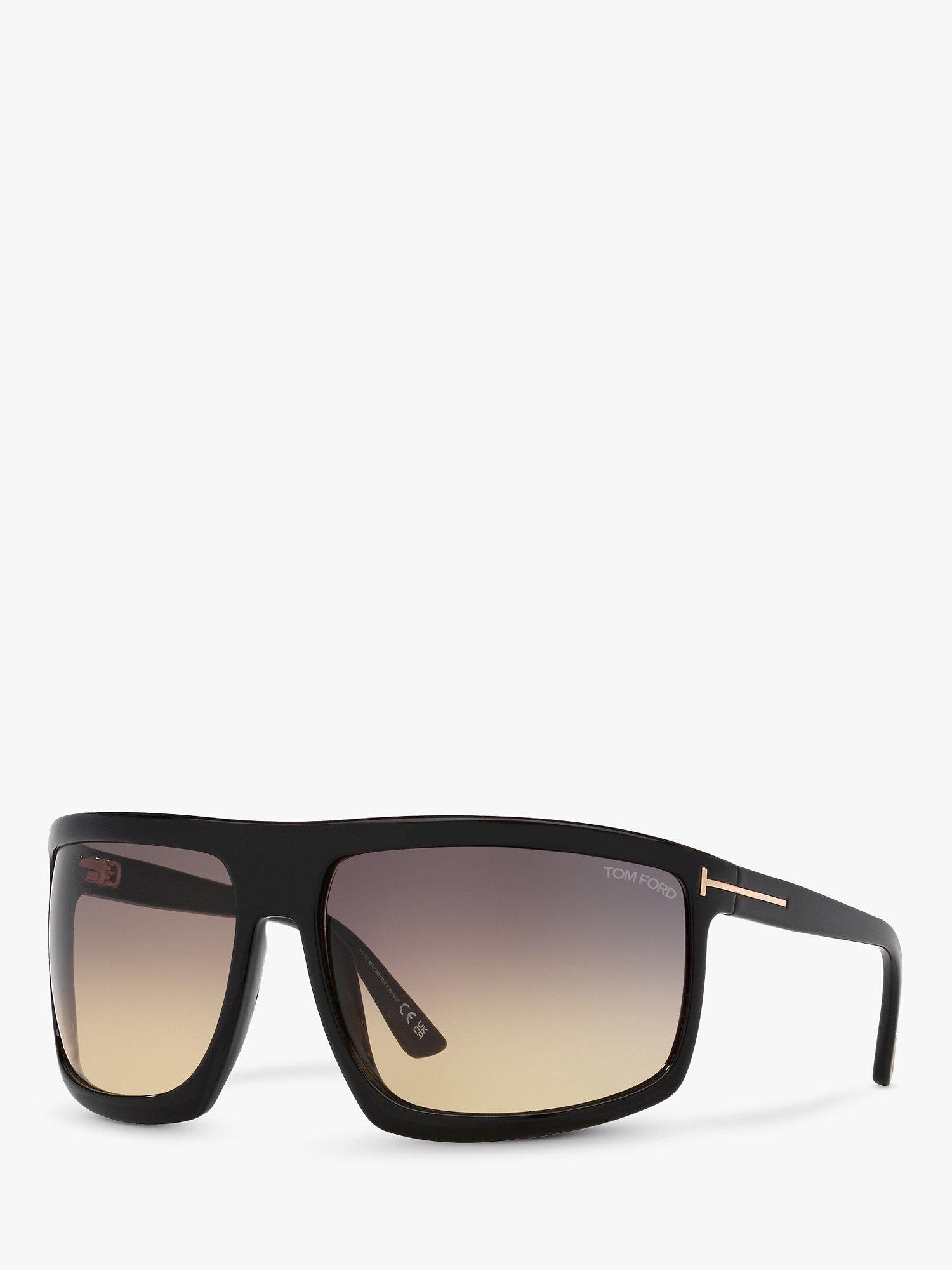 Product image 1 of 4, which shows TOM FORD TR001675 Unisex Clint-02 Square Sunglasses, Black/Grey Gradient