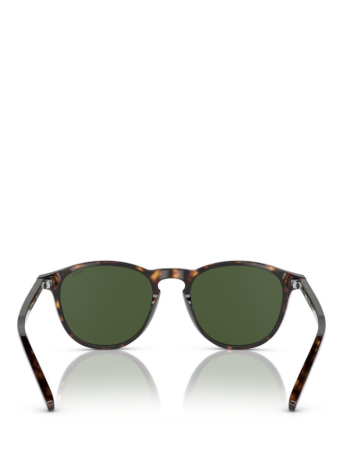 Product image 4 of 5, which shows Ralph Lauren PH4181 Men's Phantos Sunglasses, Tortoiseshell/Havana Green
