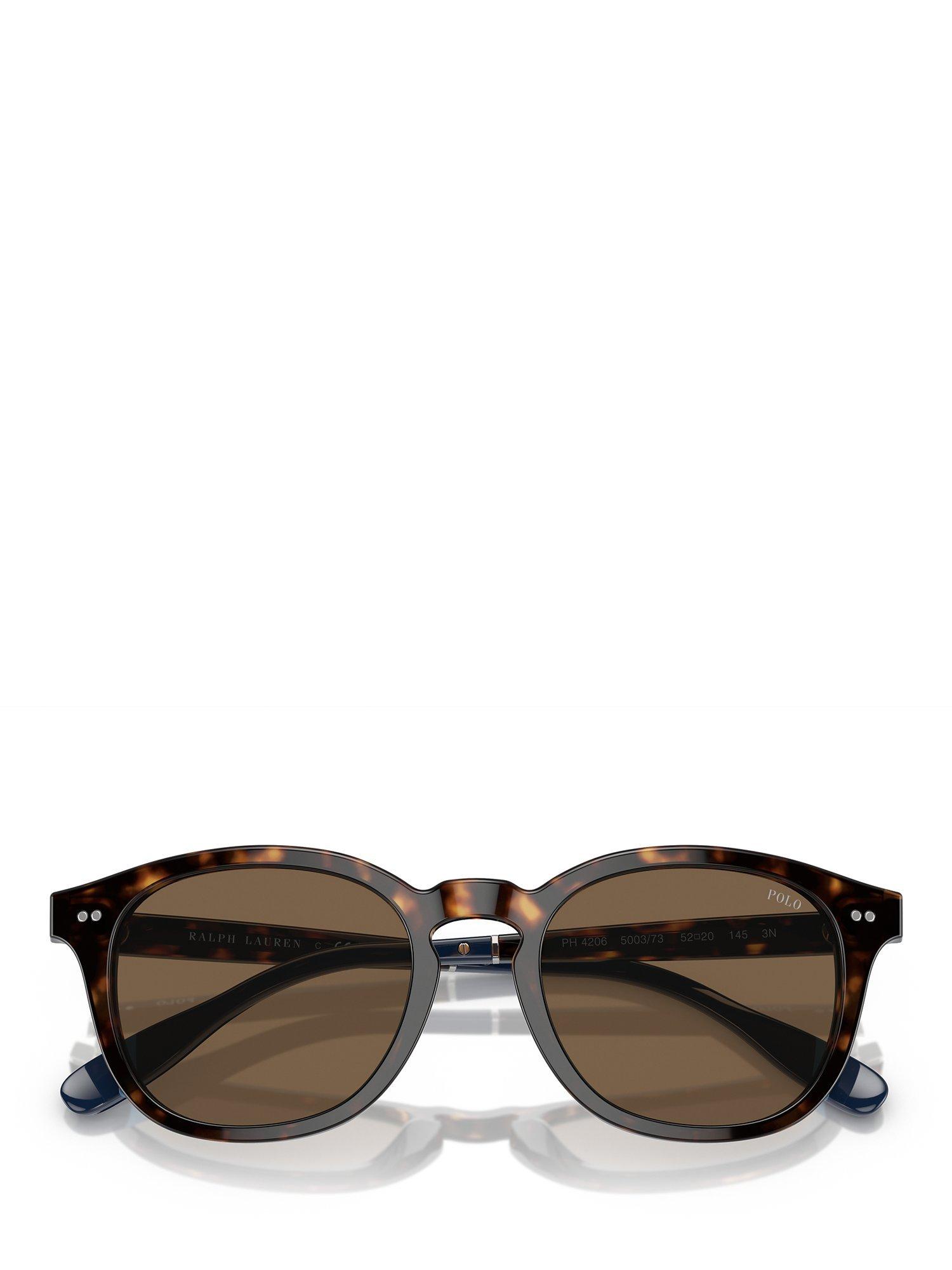 Product image 5 of 5, which shows Ralph Lauren PH4206 Men's Phantos Sunglasses, Tortoiseshell/Brown