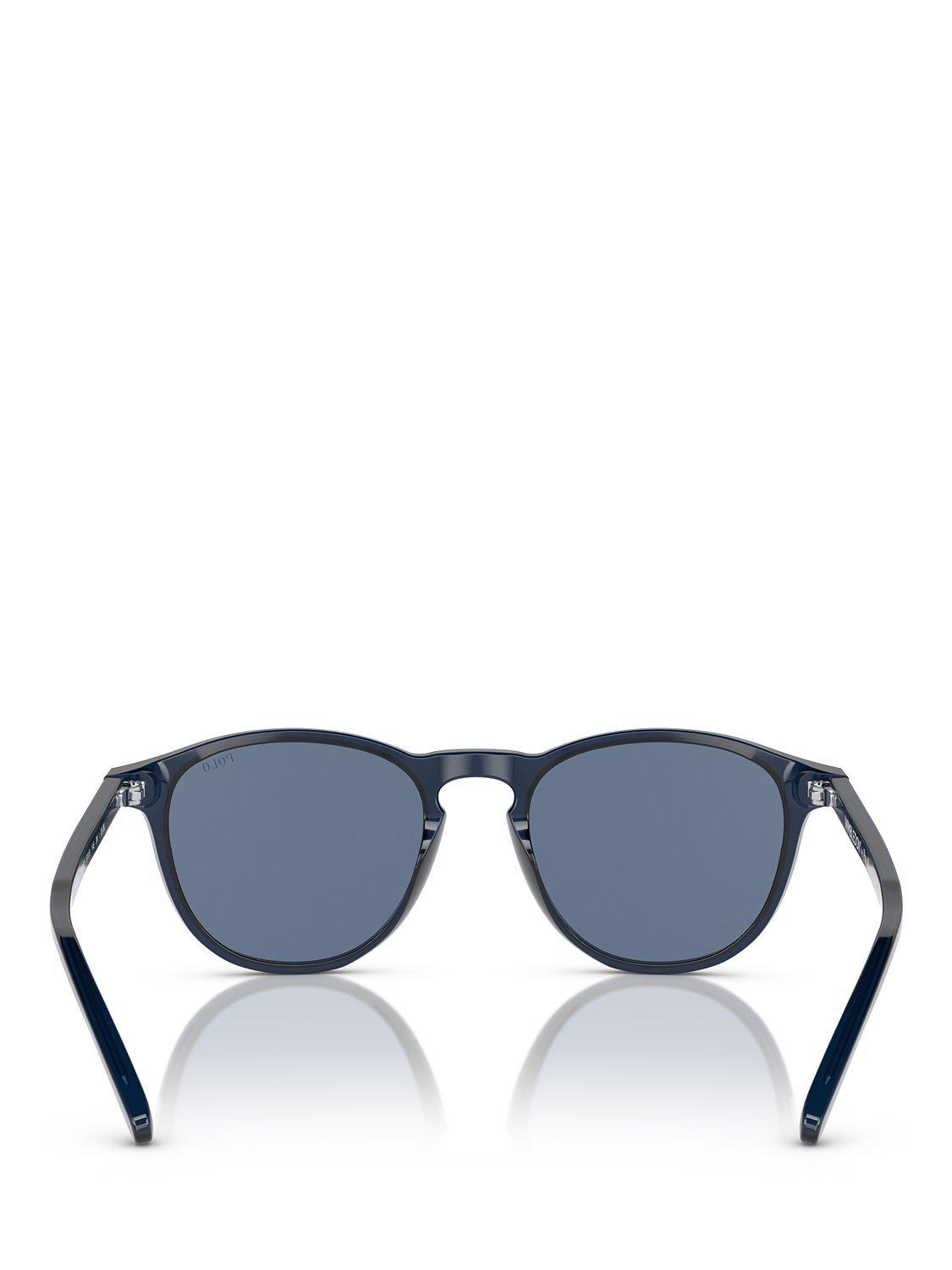 Product image 4 of 5, which shows Ralph Lauren PH4181 Men's Phantos Sunglasses, Blue/Navy