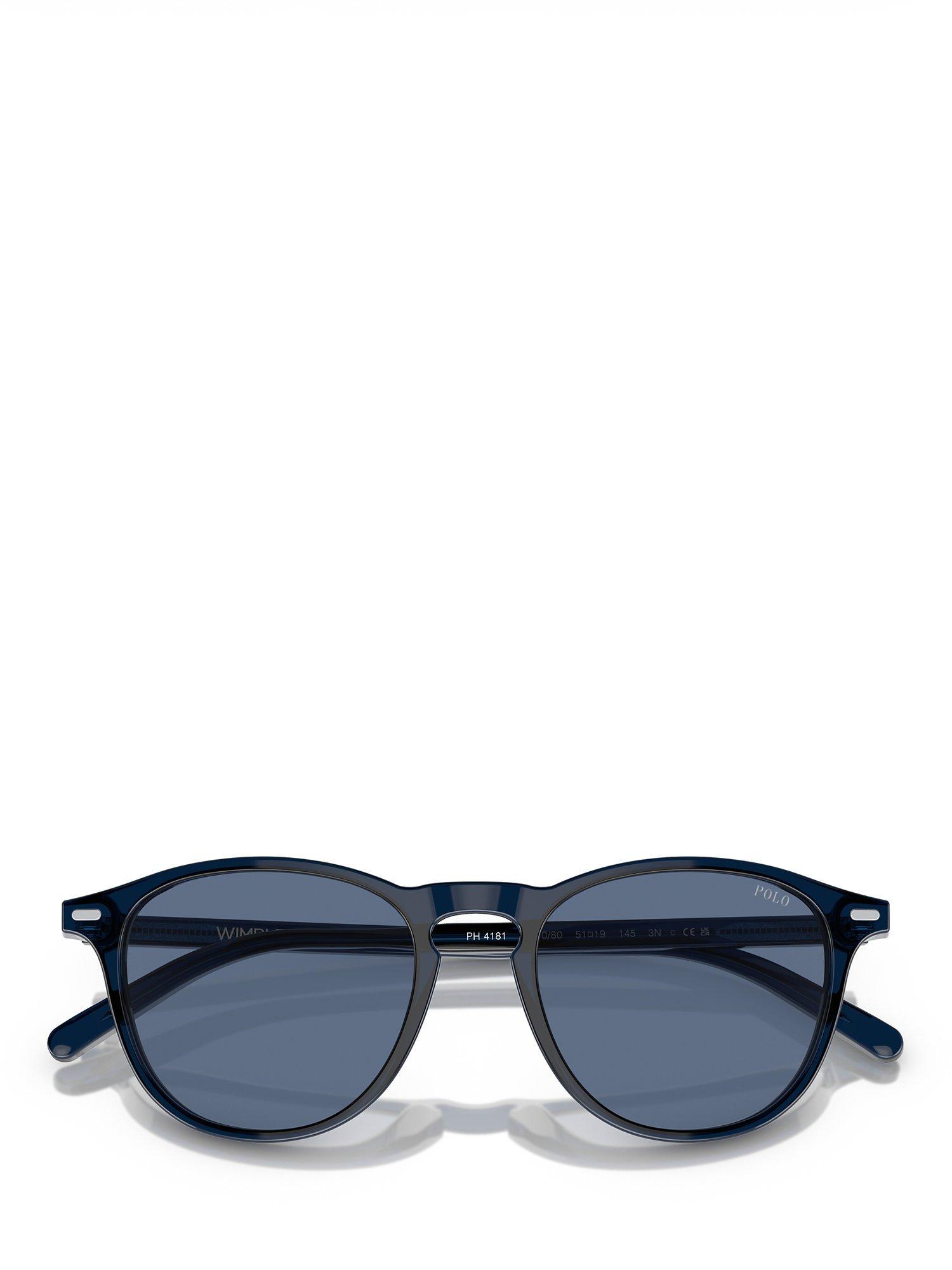 Product image 5 of 5, which shows Ralph Lauren PH4181 Men's Phantos Sunglasses, Blue/Navy