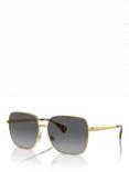 Ralph RA4142 Women's Square Sunglasses, Shiny Gold