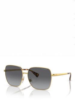 Ralph RA4142 Women's Square Sunglasses, Shiny Gold, Shiny Gold