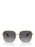 Ralph RA4142 Women's Square Sunglasses, Shiny Gold