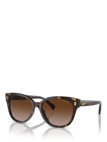 Ralph RA5305U Women's Cat's Eye Sunglasses, Black Havana