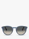 Persol PO3152S Men's Phantos Sunglasses, Transparent Navy/Black Gradient