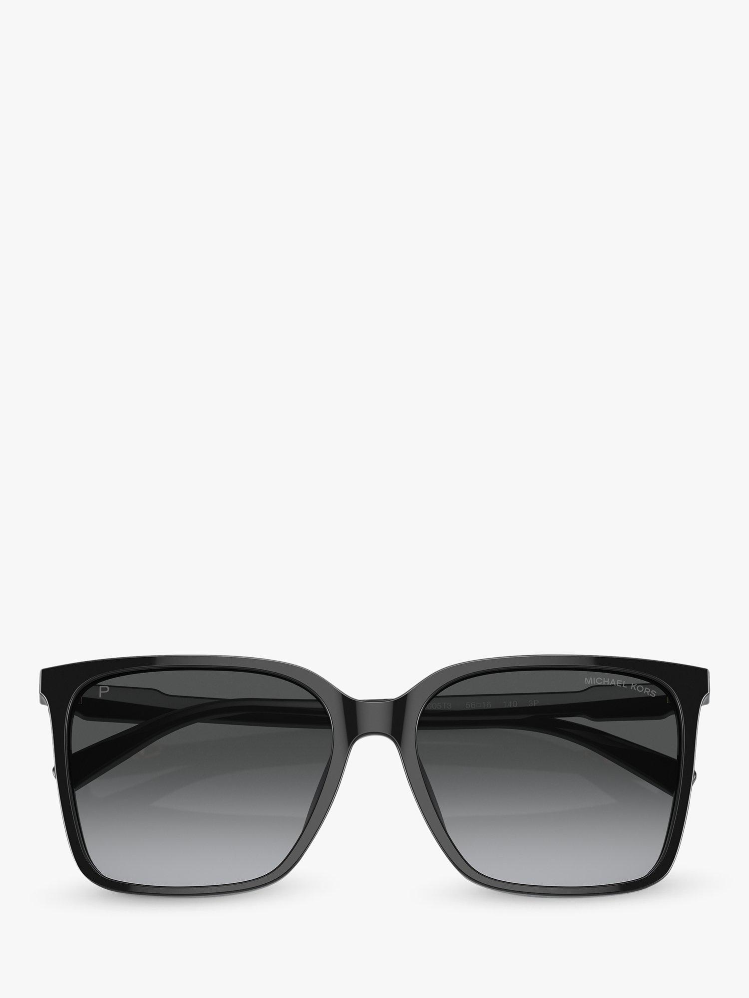 Product image 5 of 5, which shows Michael Kors MK2197U Women's Canberra Polarised Round Sunglasses, Black/Grey Gradient