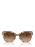 Ralph RA5305U Women's Cat's Eye Sunglasses, Shiny Solid Beige