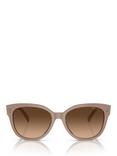 Ralph RA5305U Women's Cat's Eye Sunglasses, Shiny Solid Beige