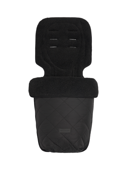 Tiba + Marl Quilted Footmuff, Black Quilted
