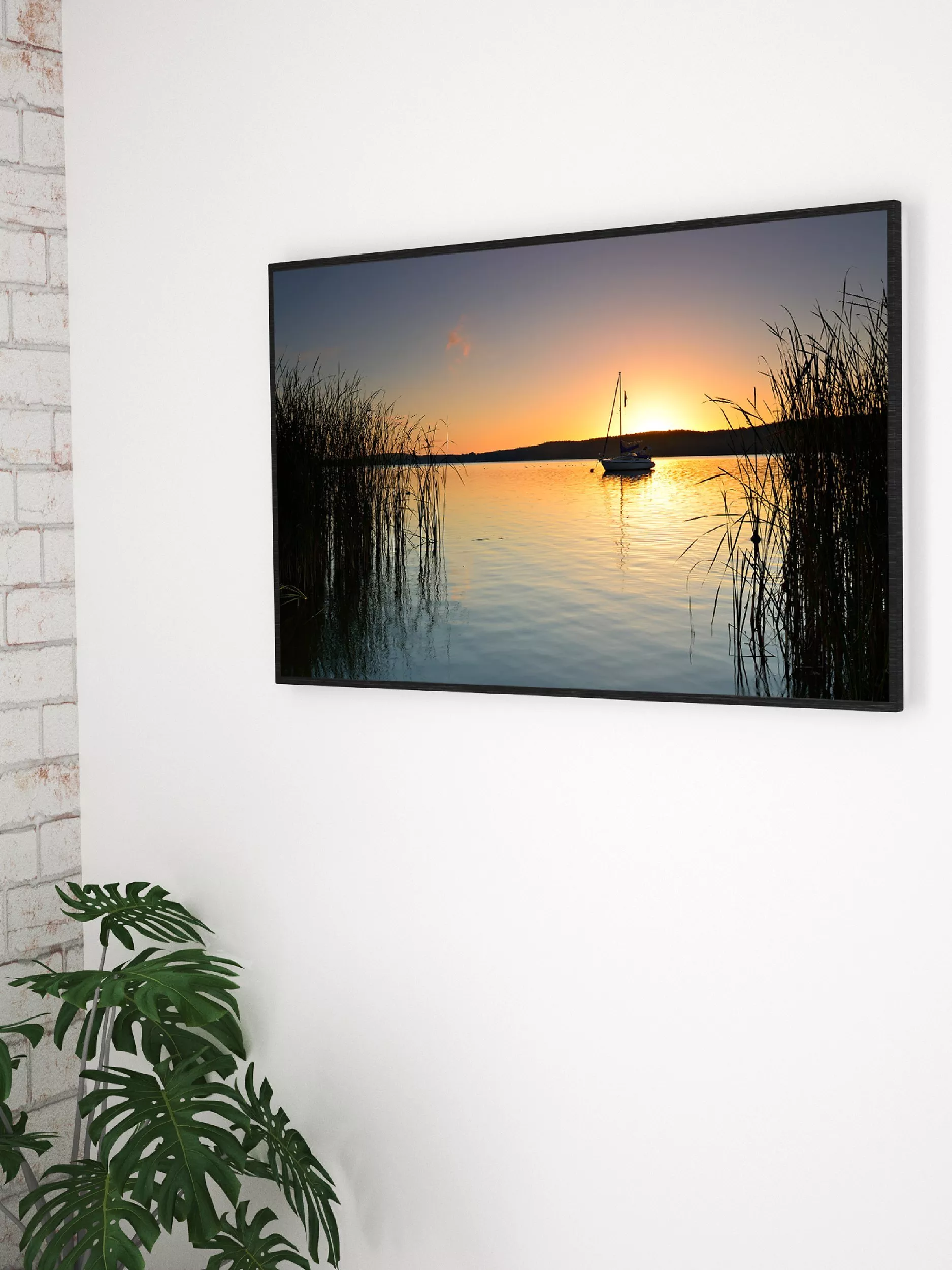 TV mounted onto a wall 