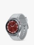Samsung Galaxy Watch6 Classic, Bluetooth, 43mm, Stainless Steel with Silicone Strap, Silver
