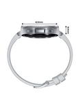 Samsung Galaxy Watch6 Classic, Bluetooth, 43mm, Stainless Steel with Silicone Strap, Silver