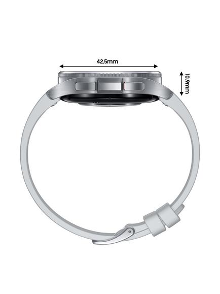 Samsung Galaxy Watch6 Classic, Bluetooth, 43mm, Stainless Steel with Silicone Strap - view 2, Silver