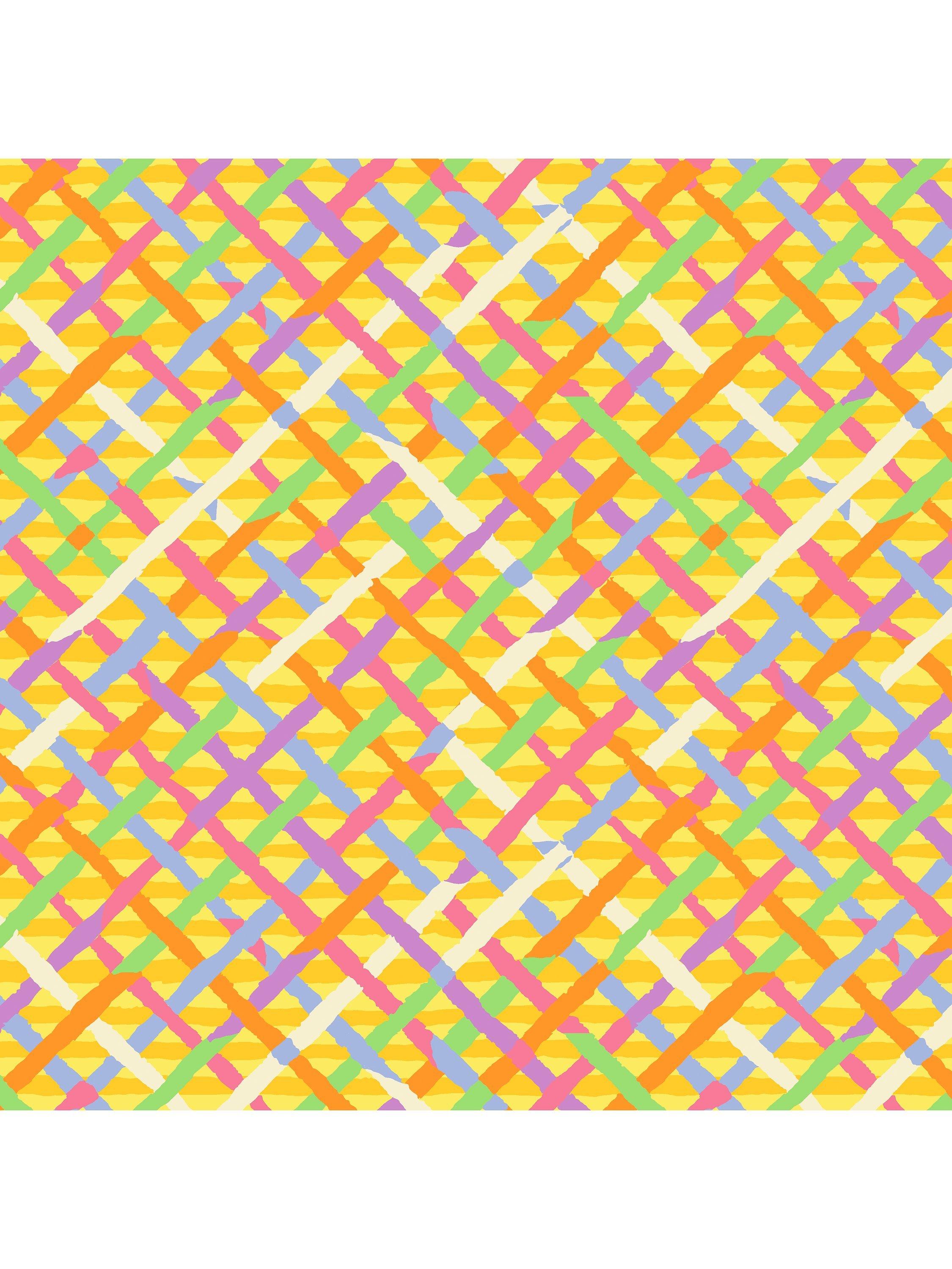 FreeSpirit Modern Check Fabric, Gold