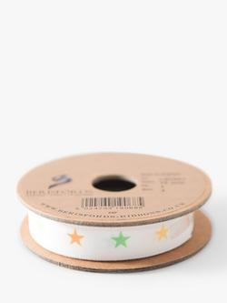Berisfords Twinkle Stars Satin Ribbon,15mm - view 2, Col 1 -white