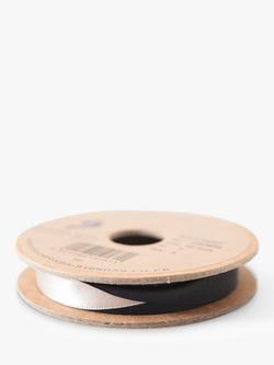 Berisfords Satin Ribbon, Black/White L3m - view 2, Col 7 - Black