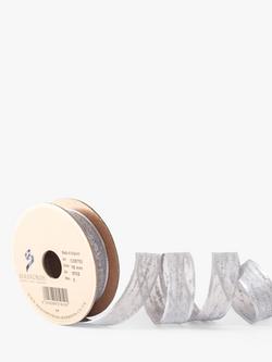 Berisfords Flame Organza Ribbon, L3m, Ivory