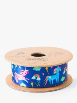 Berisfords Unicorn Magic Satin Ribbon, Multi, L3m - view 2, Col 1 - Blue