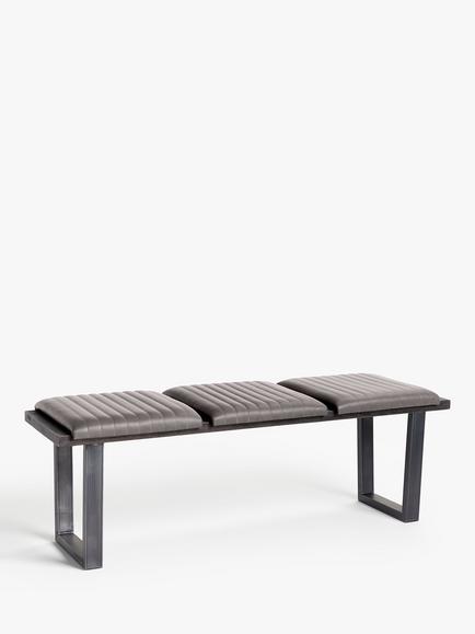 John Lewis Brooks II Bench Seat Pads, Mocha, Set of 3 - view 2, Mocha