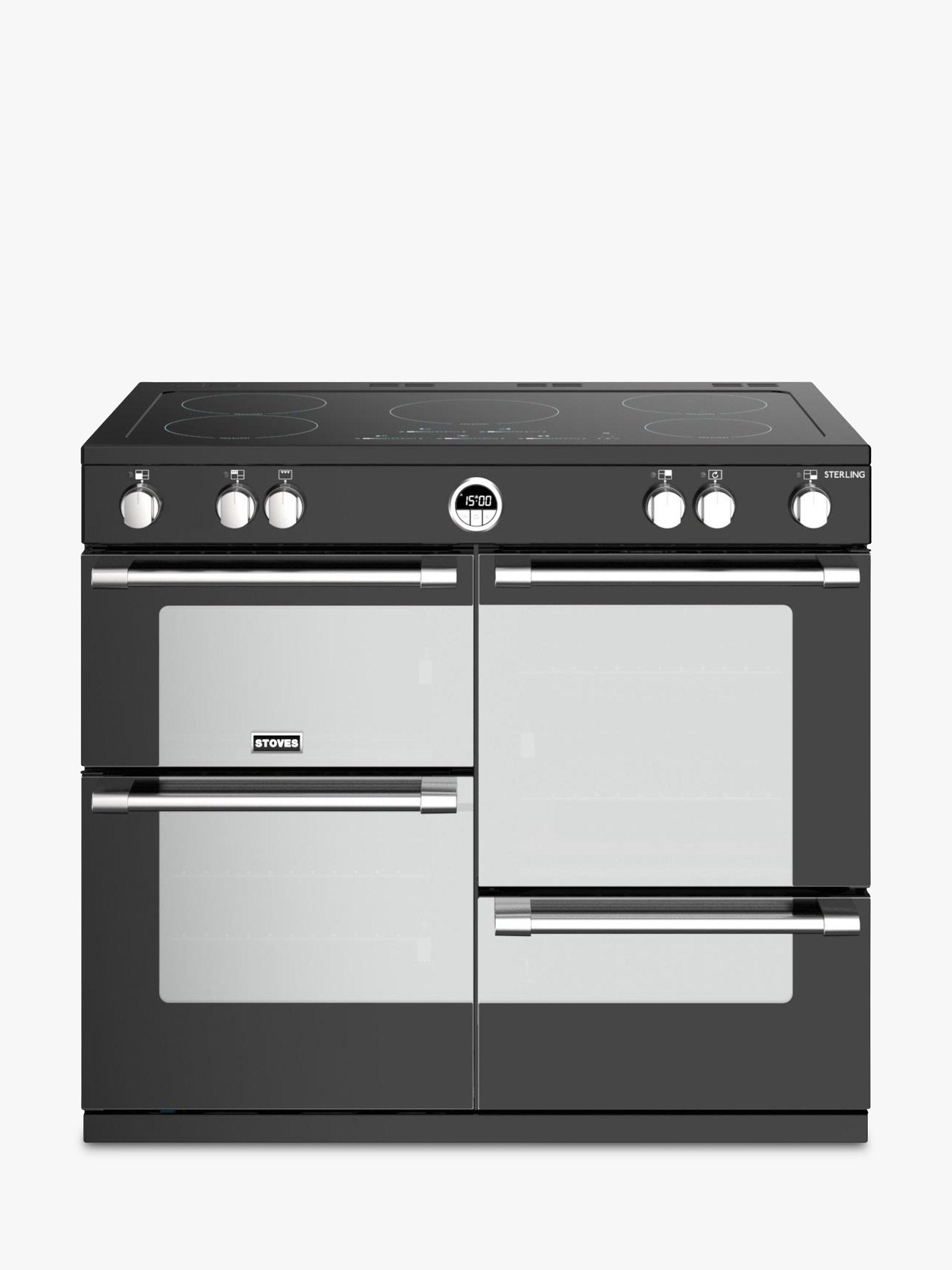 Stoves Sterling 100cm Electric Range Cooker with Induction Hob, Black