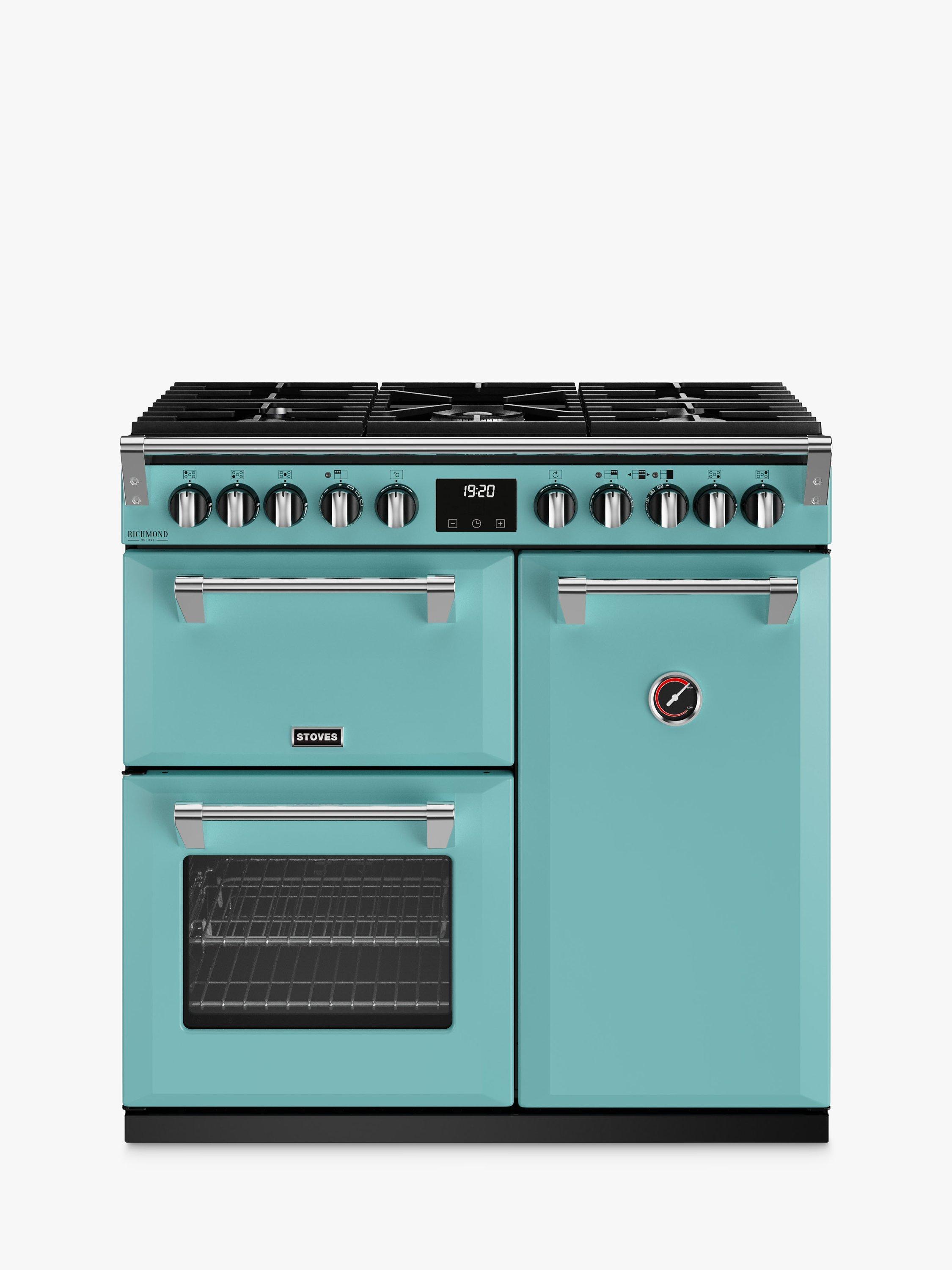 Stoves Richmond Deluxe 90cm Dual Fuel Range Cooker, Country Blue