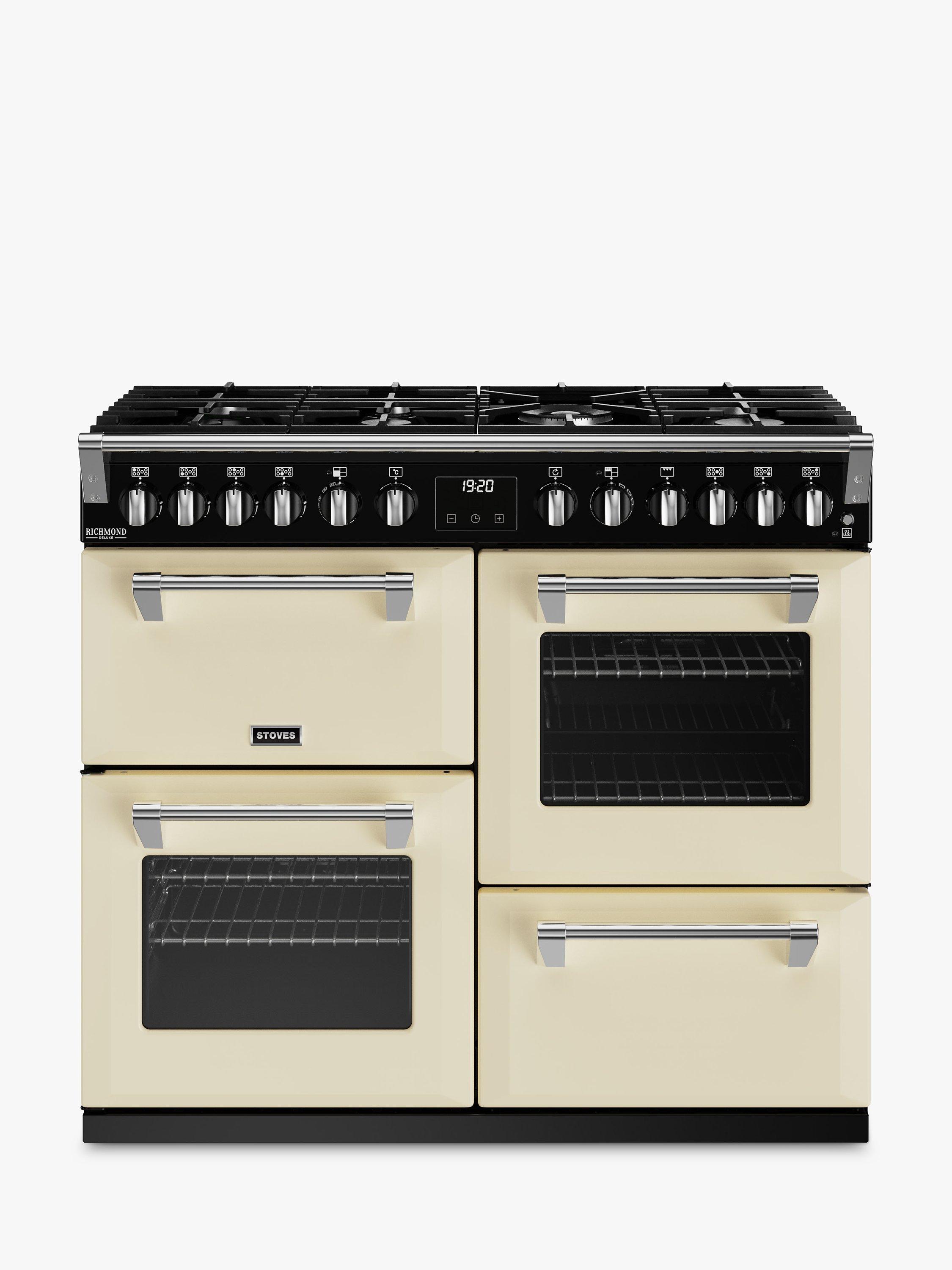 Stoves Richmond Deluxe 100cm Dual Fuel Range Cooker, Classic Cream
