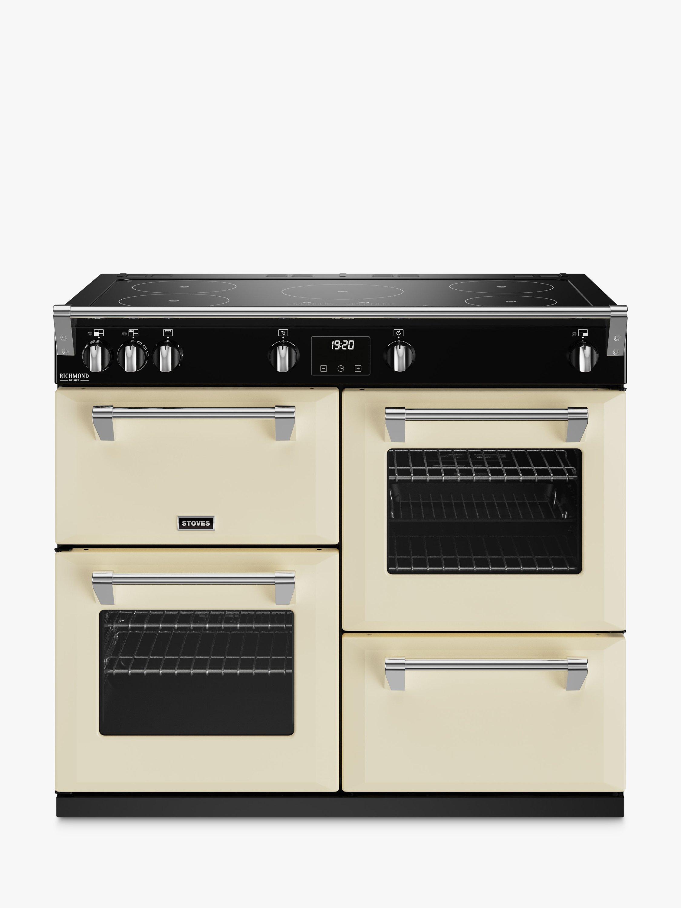 Stoves Richmond Deluxe 100cm Electric Range Cooker with Induction Hob, Classic Cream