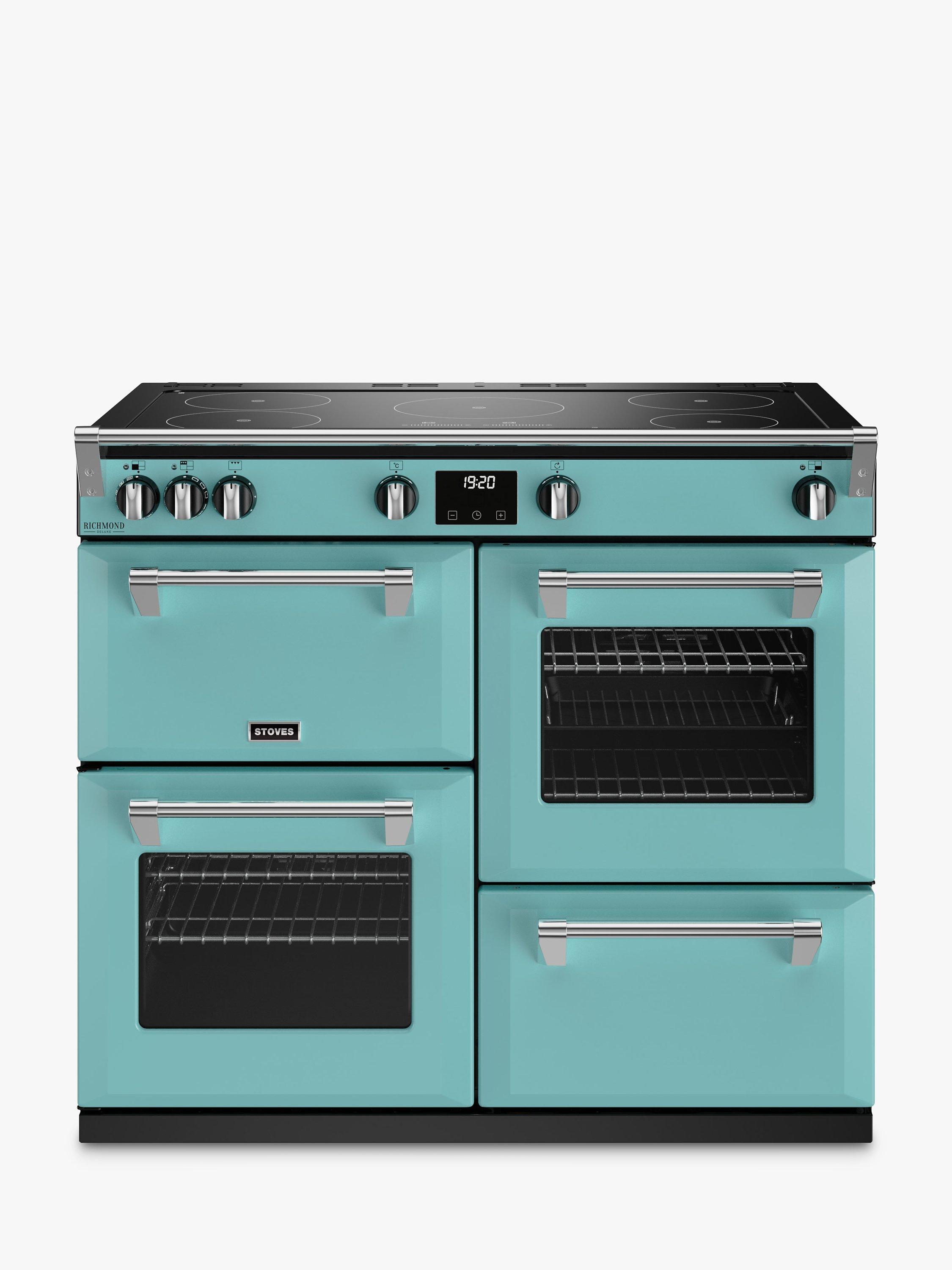 Stoves Richmond Deluxe 100cm Electric Range Cooker with Induction Hob, Country Blue