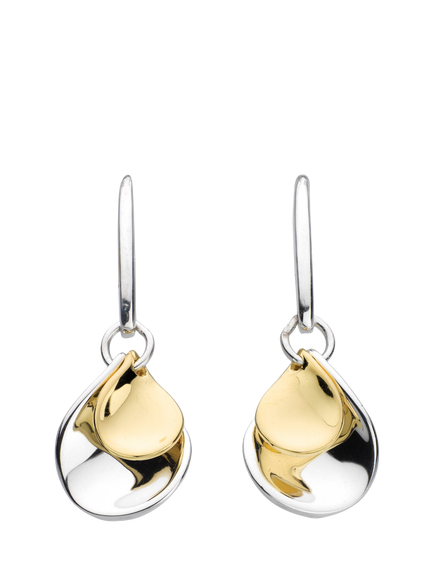 Kit Heath Blossom Enchanted Petal Drop Earrings, Yellow Gold/Silver, Yellow Gold/Silver