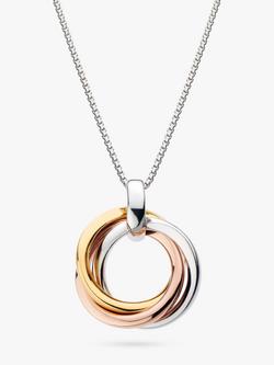 Kit Heath Bevel Trilogy Pendant Necklace, Yellow & Rose Gold/Silver, Ylw Rse Gold/ Silver