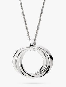 Kit Heath Bevel Trilogy Grande Slider Necklace, Silver, Silver